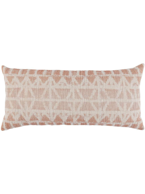 Adrian Lumbar Pillow, Clay/ivory