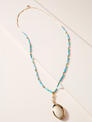 Ava Turquoise Locket Necklace