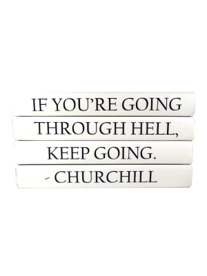 Candelabra Home Books - Quotation Series: Winston Churchill / "keep Going..."