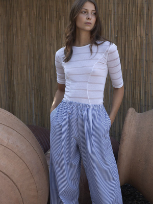 Striped Cotton Judo Pants