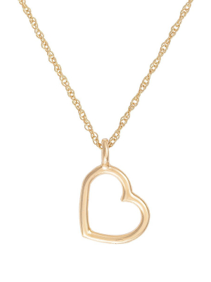 Solid Gold Love Heart Necklace