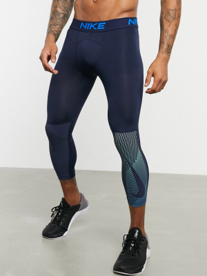 Nike Training Baselayer Tights In Navy