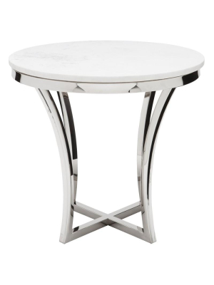 Nuevo Aurora Side Table - White