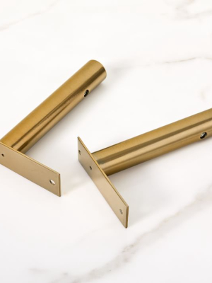 Jordan Shelf Brackets, Set Of 2 - Brass