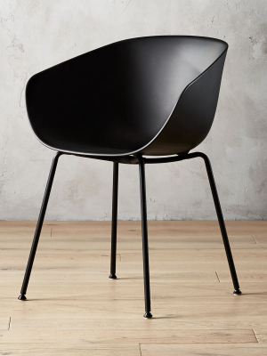 Poppy Black Plastic Chair