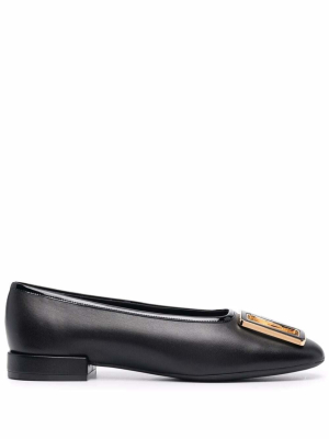 Salvatore Ferragamo Chunky Buckle Ballerina Flats