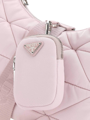 Prada Triangle Logo Padded Shoulder Bag