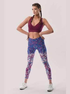 Blue Multi Print Leggings