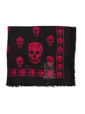 Alexander Mcqueen Classic Skull Print Scarf