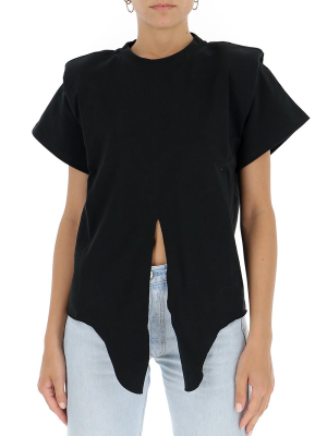 Isabel Marant Padded Shoulder Knotted T-shirt