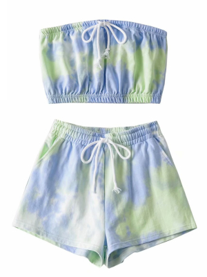 'odella' Tie Dye Bandeau & Shorts (2 Colors)