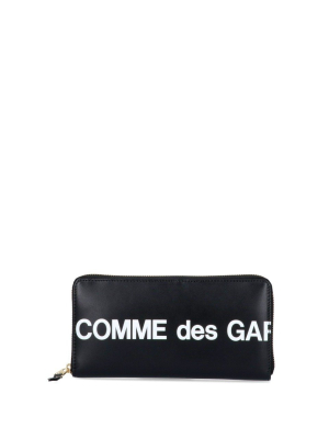 Comme Des Garçons Wallet Huge Logo Continental Wallet