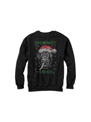 Men's Gas Monkey Ugly Christmas Sweater Sweatshirt