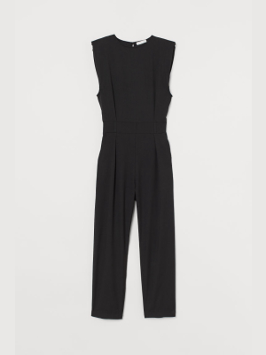 Shoulder-pad Jumpsuit