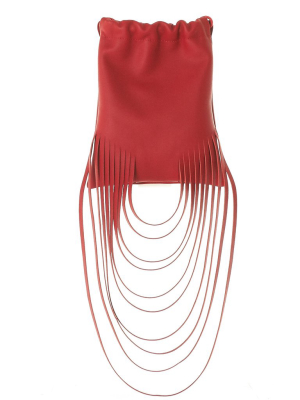 Fringed Purse (9.17 Mini Purse W-fringes Red)