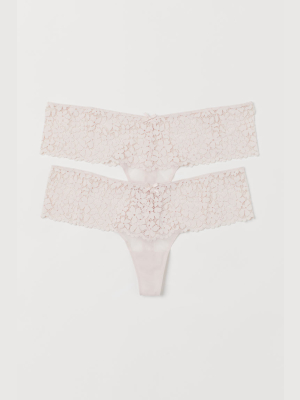 2-pack Lace Thong Briefs