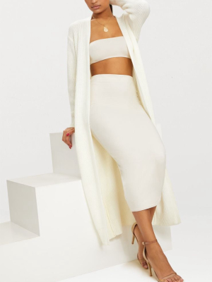 Cream Maxi Cardigan