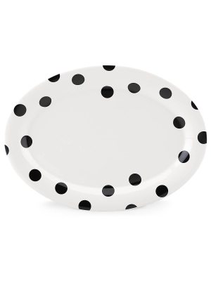 Deco Dot™ 14" Oval Serving Platter