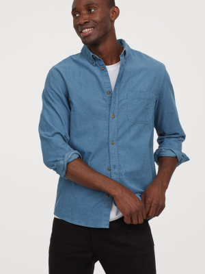 Regular Fit Corduroy Shirt