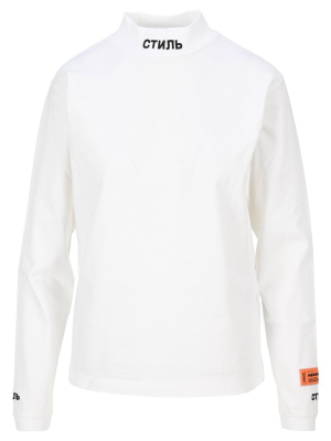 Heron Preston High Neck Logo Patch T-shirt