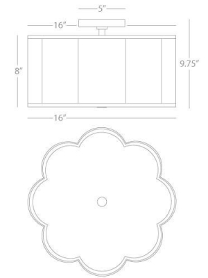 Axis Collection Semi-flush Mount