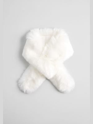 Snow Kitten Faux-fur Scarf