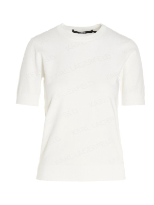 Karl Lagerfeld Short-sleeved Knit Sweater