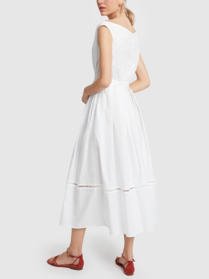 Valeria Cotton Poplin Midi Dress