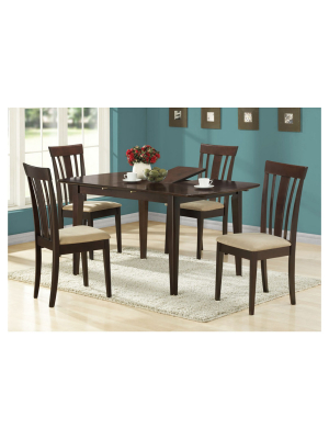 5pc Dining Chair Microfiber Cappuccino - Everyroom