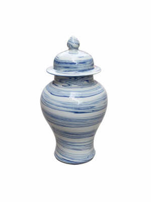 Marbleized Temple Jar