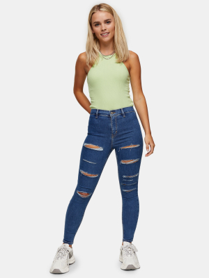 Petite Mid Stone Ripped Joni Skinny Jeans