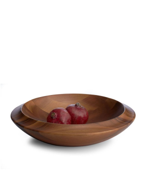 Nambe Skye Wood Centerpiece Bowl