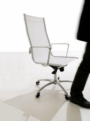 Classic Aluminum Executive Chair - Mesh Seat