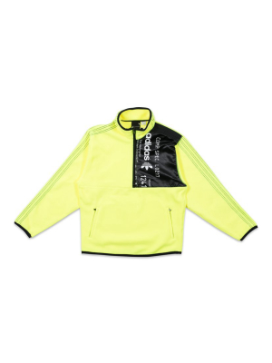 Adidas Originals By Aw Fleece Half Zip Top Yellow