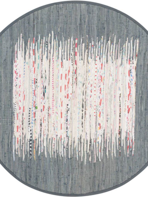 Montauk Border Ivory/gray Round Rug