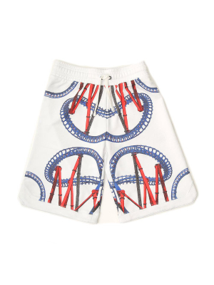 Marcelo Burlon County Of Milan Kids Rollercoaster Printed Shorts