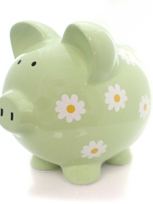 Bank 7.5" Daisy Piggy Bank Baby Birth Birthday Gift - Decorative Banks