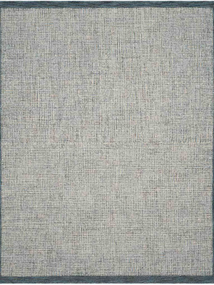 Abstract Navy/ivory Area Rug