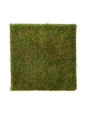 Vickerman 19.75" Artificial Square Green Grass Matt.