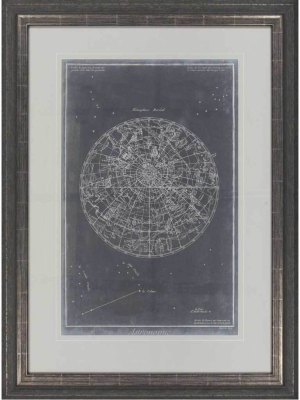 Midnight Astronomy Chart Ii Print