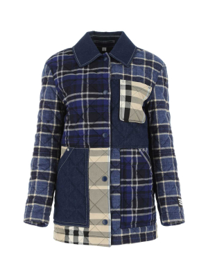 Burberry Checked Patchwork Shirt Jacket