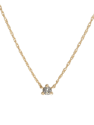 Solid Gold Stars In The Sky Midi Grey Diamond Necklace