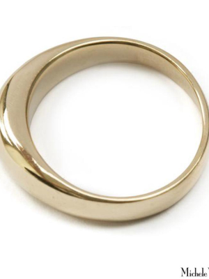 Solid Gold Tapered Ring