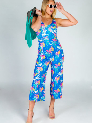 The Date Night | Palm Trees And Pineapples Tropical Jumpsuit