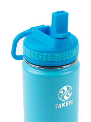 Takeya 16oz Actives Insulated Stainless Steel Kids' Water Bottle With Straw Lid