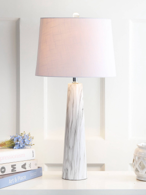 29" Bradley Resin Table Lamp (includes Led Light Bulb) White - Jonathan Y