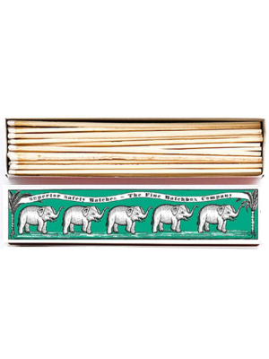 Green Elephants Long Matchbox