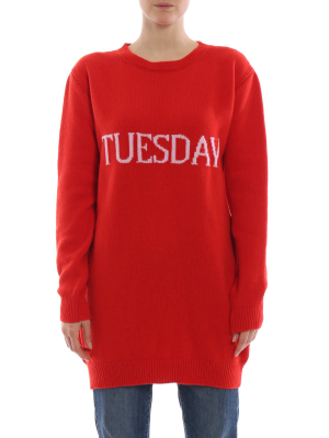 Alberta Ferretti Tuesday Mini Sweater Dress