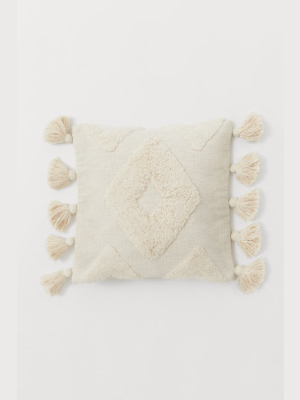 Cushion Cover With Tassels