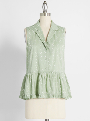 It's Mint To Be Peplum Blouse